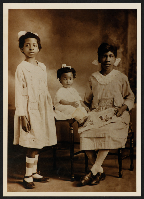 Catherine Louise Brown and Mildred Brown, Keitha's maternal aunts, and Henrietta "Yetta" Brown (later Burke), Keitha's mother