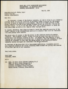 Letter from Grove Hall Civic Improvement Association, Roxbury, Massachusetts, to the honorable Kevin H. White, Mayor, May 18, 1972