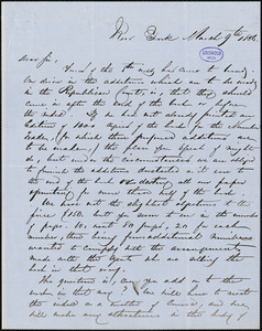 D. Appleton, New York, autograph letter signed to [R. W. Griswold], 9 March 1856