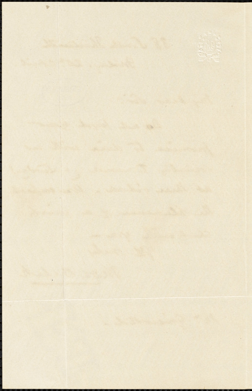 Thomas Balch, 38 South Thirteenth., autograph letter signed to R. W. Griswold, 20 April