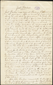 Joel Barlow manuscript by unidentified writer