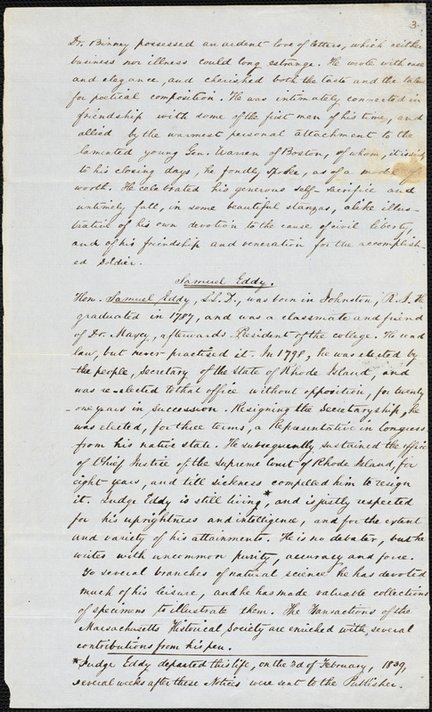 Barnabas Binney manuscript by unidentified writer