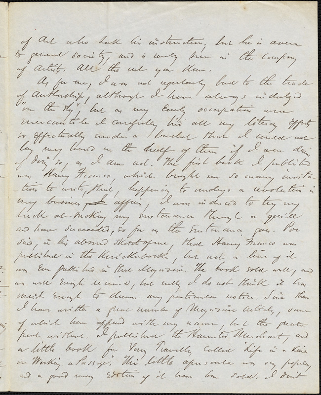 Charles Frederick Briggs, autograph letter signed to R. W. Griswold, [6 August 1848?]