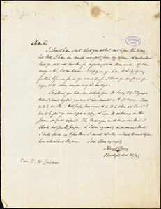 Henry Charles Carey, Burlington, NJ., autograph letter signed to R. W. Griswold, 31 October 1849