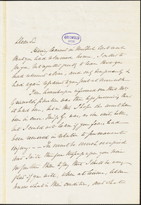 Henry Charles Carey, Burlington, NJ., autograph letter signed to R. W. Griswold, 30 May 1853