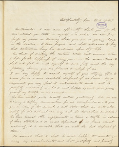 Alice Cary, Mt. Healthy, OH., autograph letter signed to R. W. Griswold, 26 January 1849