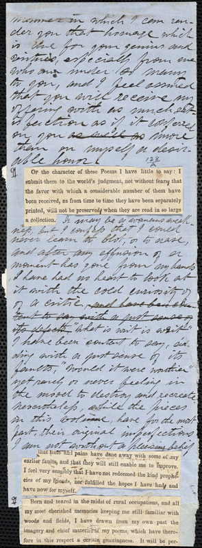 Alice Cary, New York, autograph draft