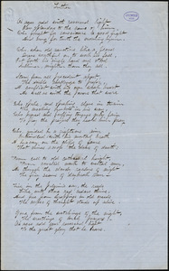 Alice Cary manuscript poem: "Luther."
