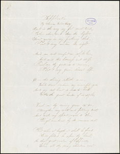 Phoebe Cary manuscript poem: Supplication, by Elmina Waldo (Cary) Swift