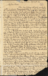 Thomas Holley Chivers, Oaky Grove, GA., autograph letter signed to Edgar Allan Poe, 24 September 1844