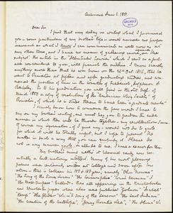John Esten Cooke, Richmond, VA., autograph letter signed to R. W. Griswold, 6 June 1851