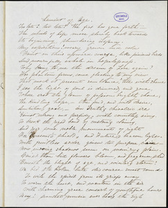 H. S. de G., New York, manuscript poem, 11 January 1850: "Lament of Age."