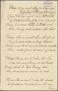 George Washington Doane manuscript poem, [1851?]: "Stand as an anvil, when it is beaten upon."