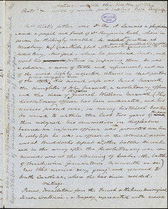 Elizabeth Fries (Lummis) Ellet manuscript, [1848?]