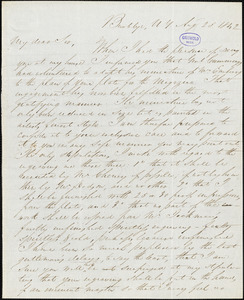 Daniel Embury, Brooklyn, NY., autograph letter signed to R. W. Griswold, 25 August 1842