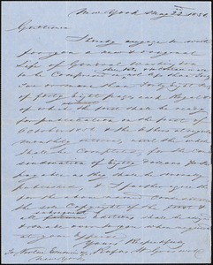 J. Emmins for Virtue Emmins & Co, New York, autograph letter signed to R. W. Griswold, 23 May 1856