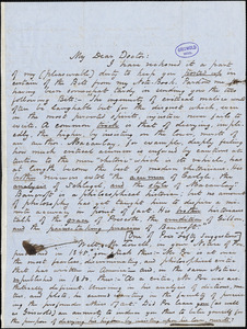 George W. Eveleth, Portland, ME., autograph letter signed to R. W. Griswold or Edgar Allan Poe [sic.], 3 April 1852