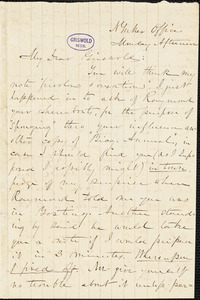 Charles William Everest, New York Office., autograph letter signed to R. W. Griswold