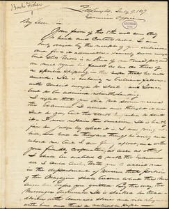 E. Burke Fisher, Pittsburgh, PA., autograph letter signed to Edgar Allan Poe, 9 July 1839