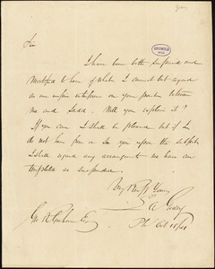 Louis Antoine Godey, Philadelphia, PA., autograph letter signed to George Rex Graham, 18 October 1841
