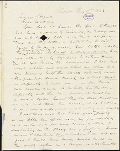 George Rex Graham, Philadelphia, PA., autograph letter signed to Frances Sargent (Locke) Osgood, 8 January 1843
