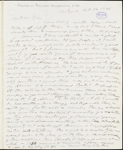 Horace Greeley, New York, autograph letter signed to R. W. Griswold, 26 February 1841
