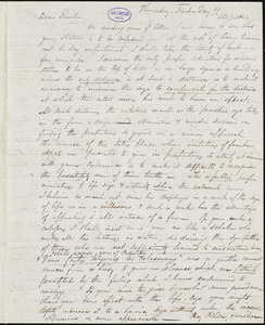 H. Green, [Boston?], autograph letter signed to Horatio Greenough, 7 April 1852