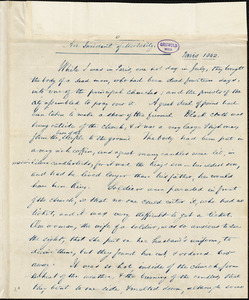 Rufus Griswold, New York, letter signed to R. W. Griswold, 9 January [1843?]