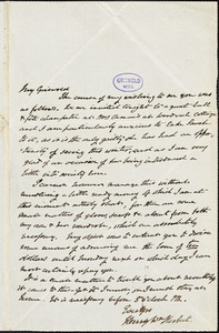 Henry William Herbert autograph letter signed to R. W. Griswold, [1843]