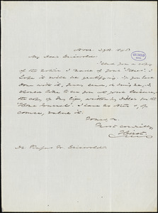 Henry Beck Hirst autograph letter signed to R.W. Griswold, 29 November 1845