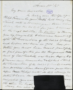 Charles Fenno Hoffman, New York, autograph letter signed to R. W. Griswold, 30 June 1845