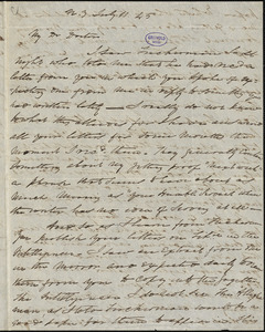 Charles Fenno Hoffman, New York, autograph letter signed to R. W. Griswold, 11 July 1845