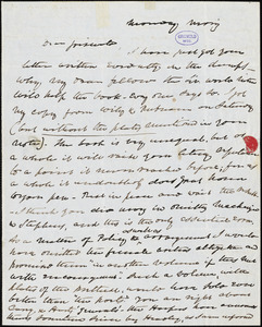 Charles Fenno Hoffman, New York, autograph letter signed to R. W. Griswold, [23 March 1847?]
