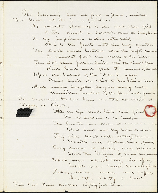 Abijah M. Ide Jr., South Attleborough, MA., autograph letter signed to Edgar Allan Poe, 1 October 1843