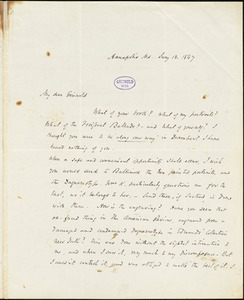 John Pendleton Kennedy, Annapolis, MD., autograph letter signed to R. W. Griswold, 13 January 1847