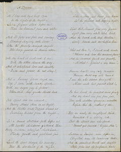 L. S. Y. manuscript poems: "A Dream," "Time," and "The Voices of the Winds.