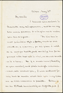 James Mathews Legaré, Aiken., autograph letter signed to R. W. Griswold, 31 May