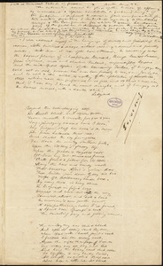 Isaac McLellan manuscript poem, Boston, 28 June: "Female Kindness."