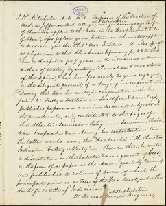 John Kearsley Mitchell manuscript