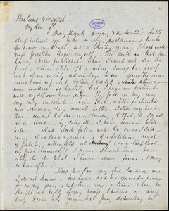 John Neal, Portland, autograph letter signed to Mary Sargent (Neal) Gove Nichols, 30 November 1846