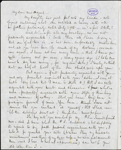 John Neal, Portland, autograph letter signed to Frances Sargent (Locke) Osgood, [25 April 1846]