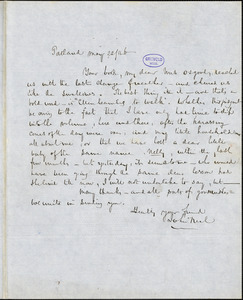 John Neal, Portland, autograph letter signed to Frances Sargent (Locke) Osgood, 22 May 1846