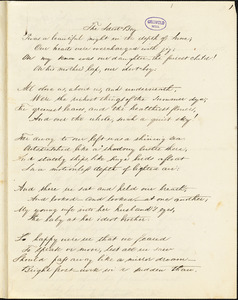 John Neal manuscript poem, 1828: "The Ideot-Boy."
