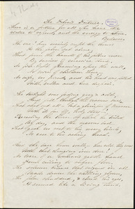 John Neal manuscript poem: "The Felon's Future."