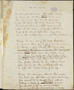 Frances Sargent (Locke) Osgood manuscript poem: "The Diamond-fay."