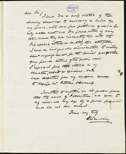 James Kirke Paulding, Hyde Park, NY., autograph letter signed to R. W. Griswold, 26 July [1853?]