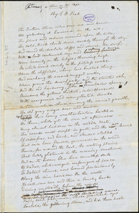 George Washington Peck autograph document signed manuscript poem: "A Storm on the Cape."