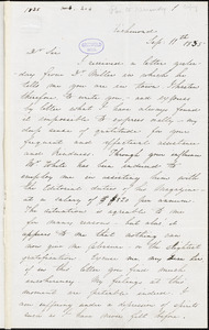 Edgar Allan Poe, Richmond, VA., letter signed to John P. Kennedy, 11 September 1835