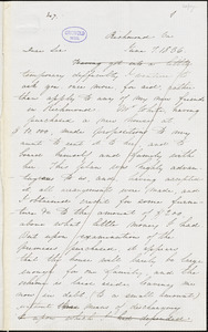 Edgar Allan Poe, Richmond, VA., letter signed to John P. Kennedy, 7 June 1836