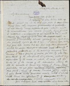 Edgar Allan Poe, New York, autograph letter to Jane Ermina Locke, 10 March 1847